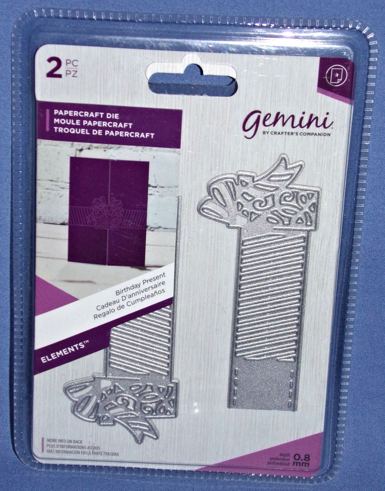 Gemini Elements Birthday Present Wrap Around Dies Gate Card A2 Belly Band Design
