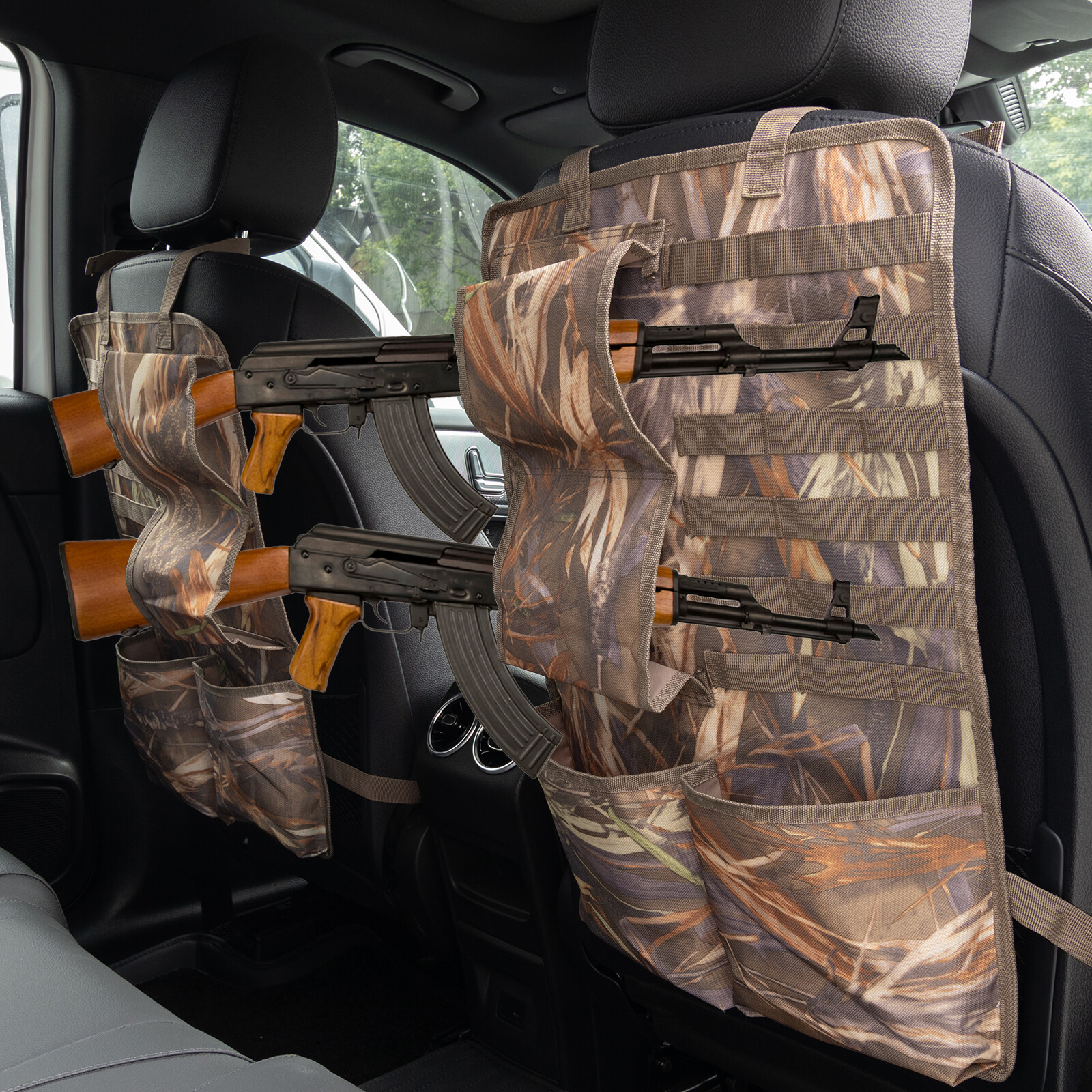 Back Seat Gun Rack Rifle Shotgun Storage Organizer Hunting Cars SUV Pickup/Truck
