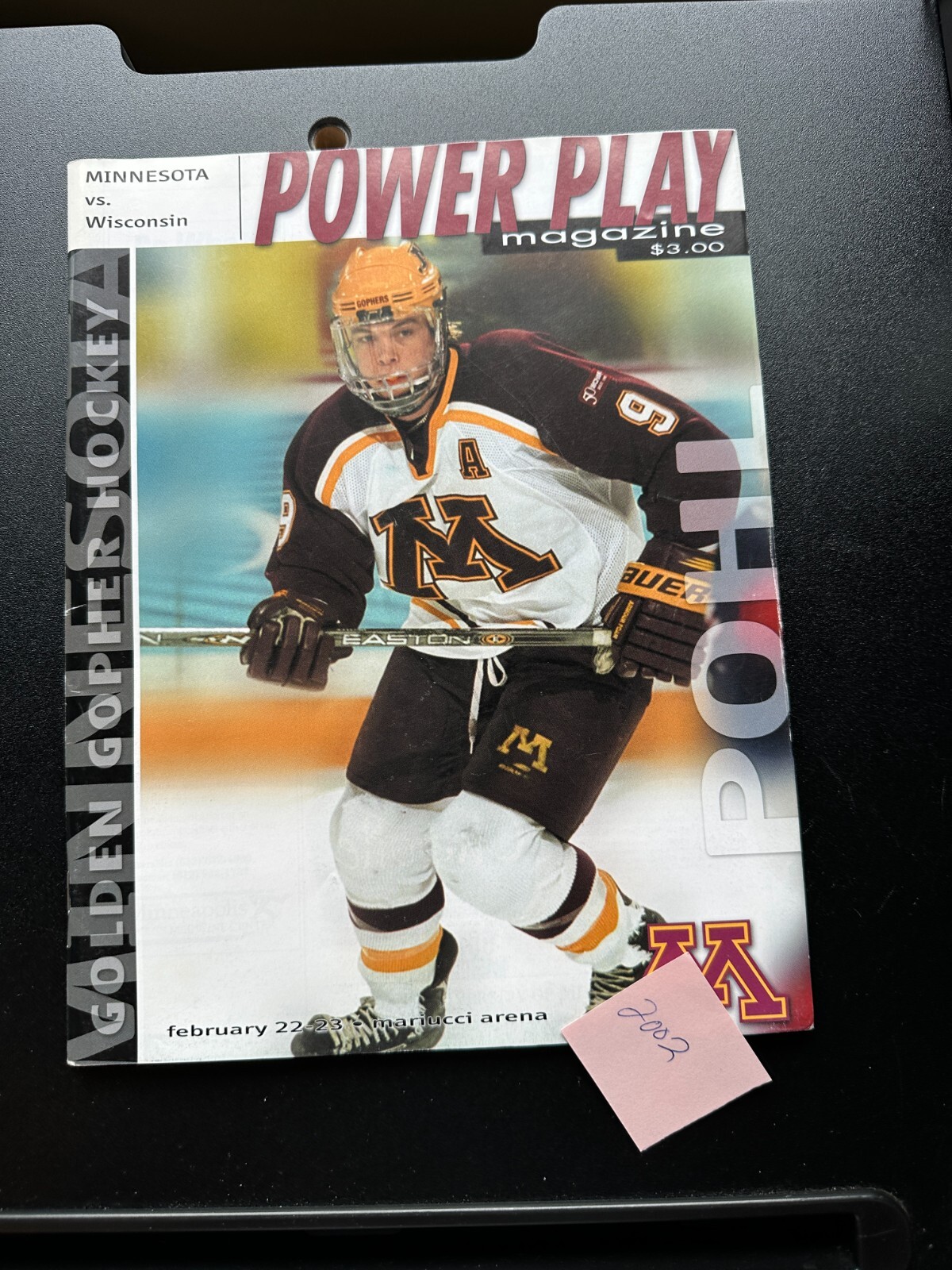 University of Minnesota Golden Gophers vs Wisconsin Power Play Magazine FEB 2002