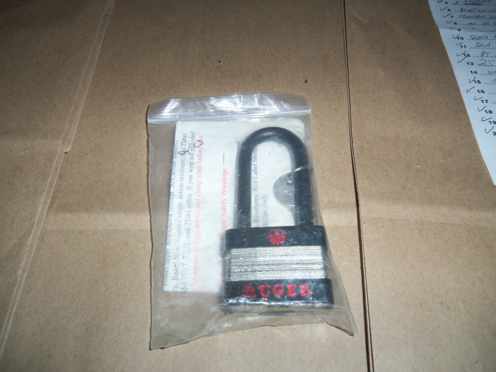 Ruger Factory Gun Trigger Lock Padlock & Two Keys (MPN 5025 A) LOOK!