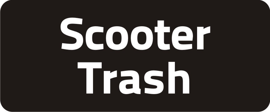 3 - Scooter Trash Hard Hat Biker Helmet Sticker Bs493 3