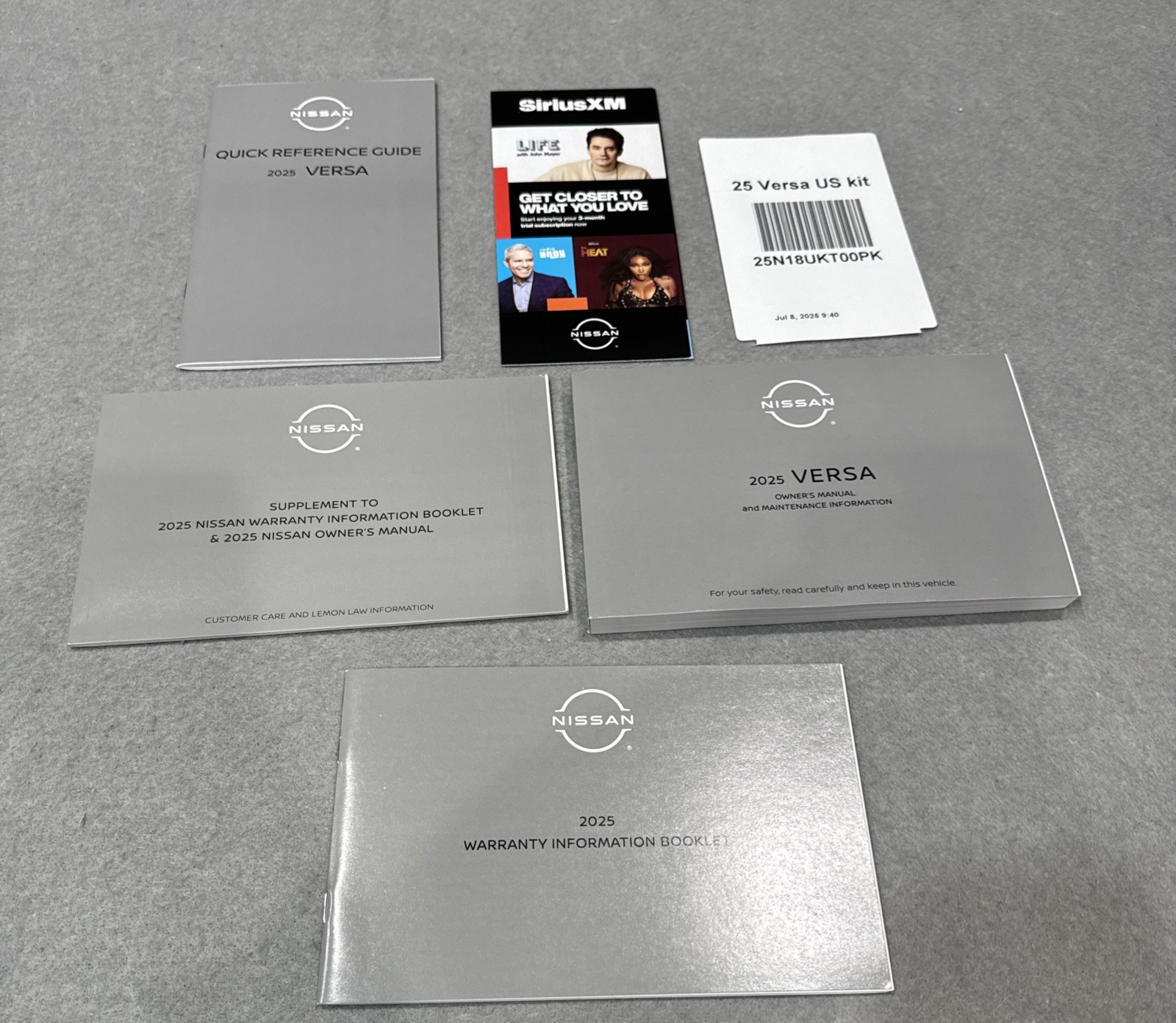 2025 Nissan Versa Owners Manual Set SV Exclusive SR Sense Advance S NEW Sedan 25