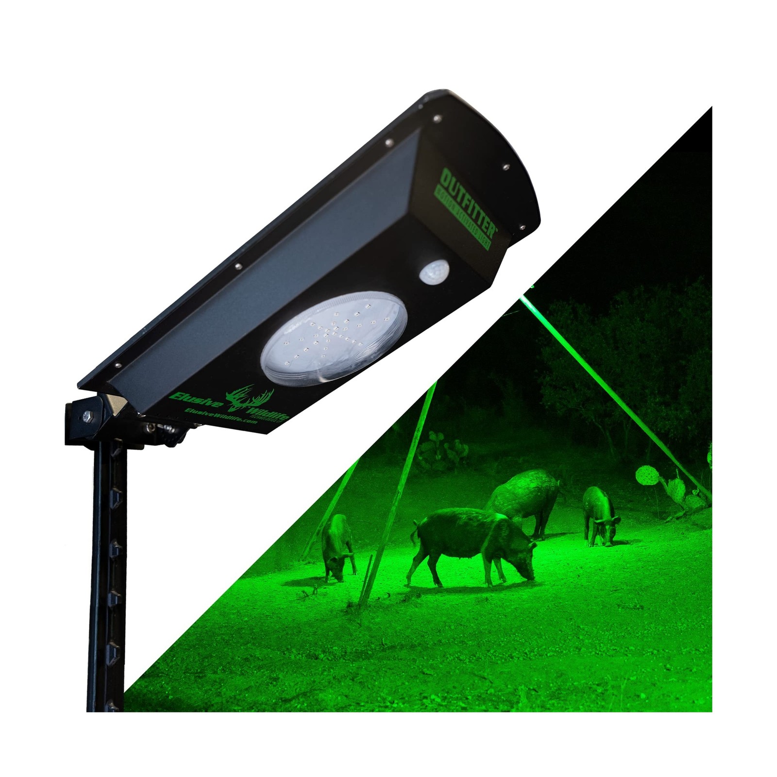 Elusive Wildlife Kill Light Outfitter Motion-Activated Feeder Light, 20000 Lu...
