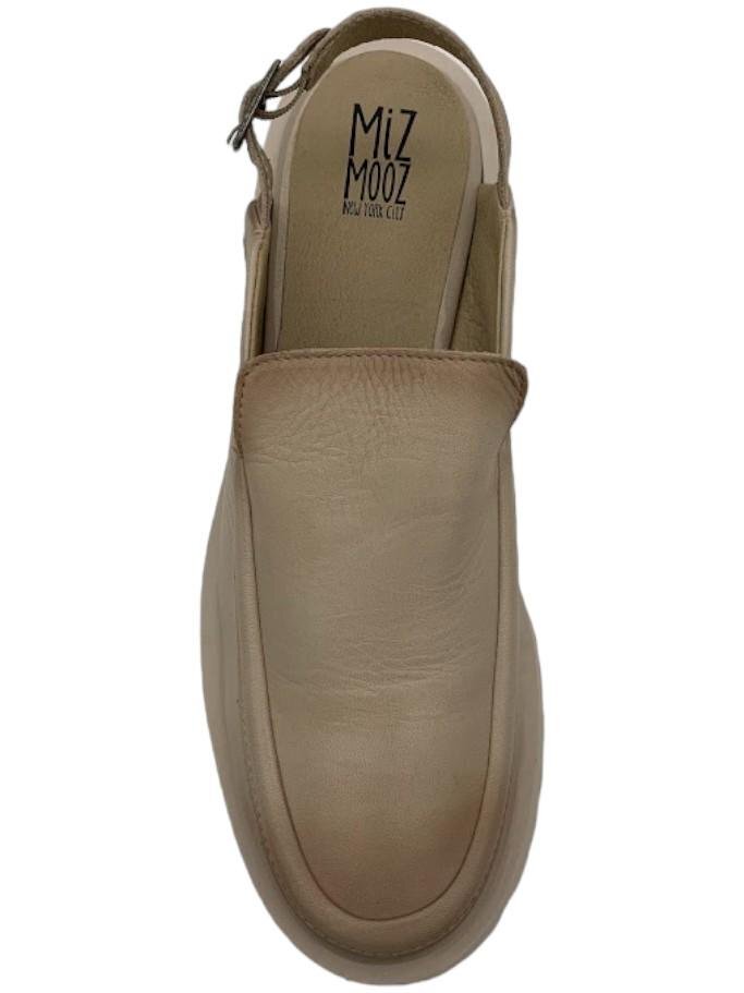 Miz Mooz Leather Backstrap Loafers Violet Cream