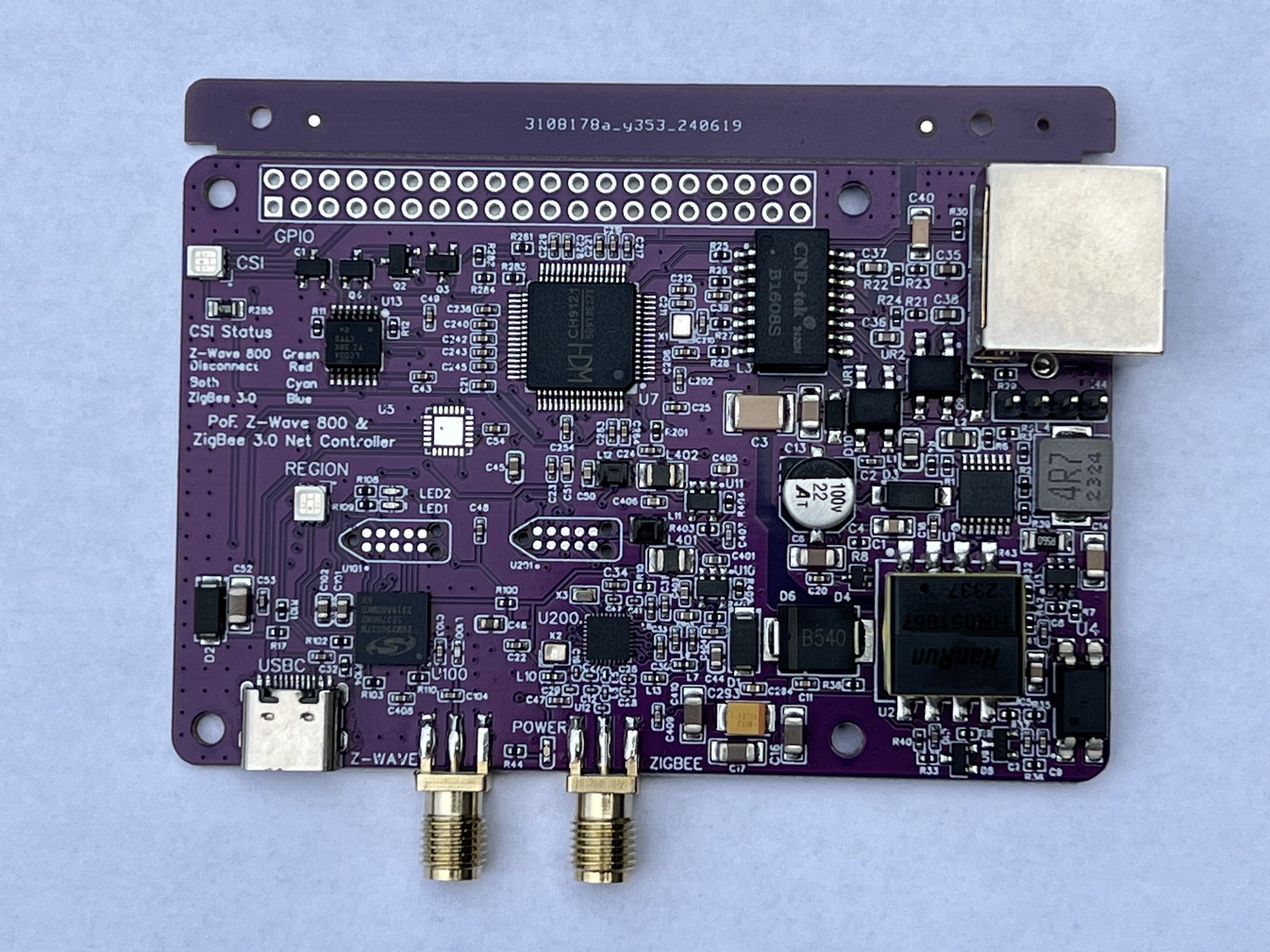 PoE Z-Wave 800 Controller & ZigBee 3.0 Network Unit( With Clear Case)