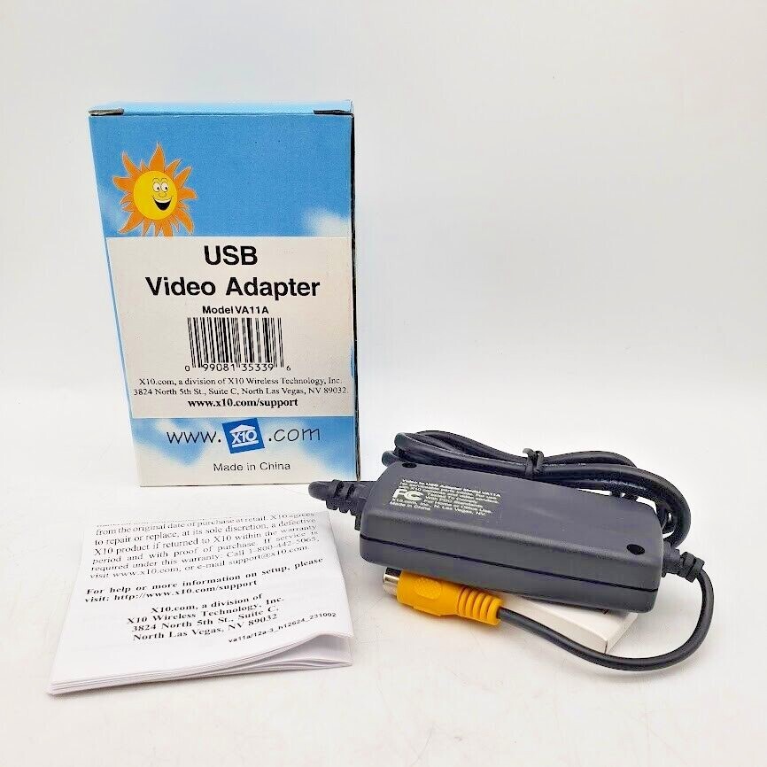X10 USB Video Adapter Model VA11A Home Security & Surveillance Camera NEW