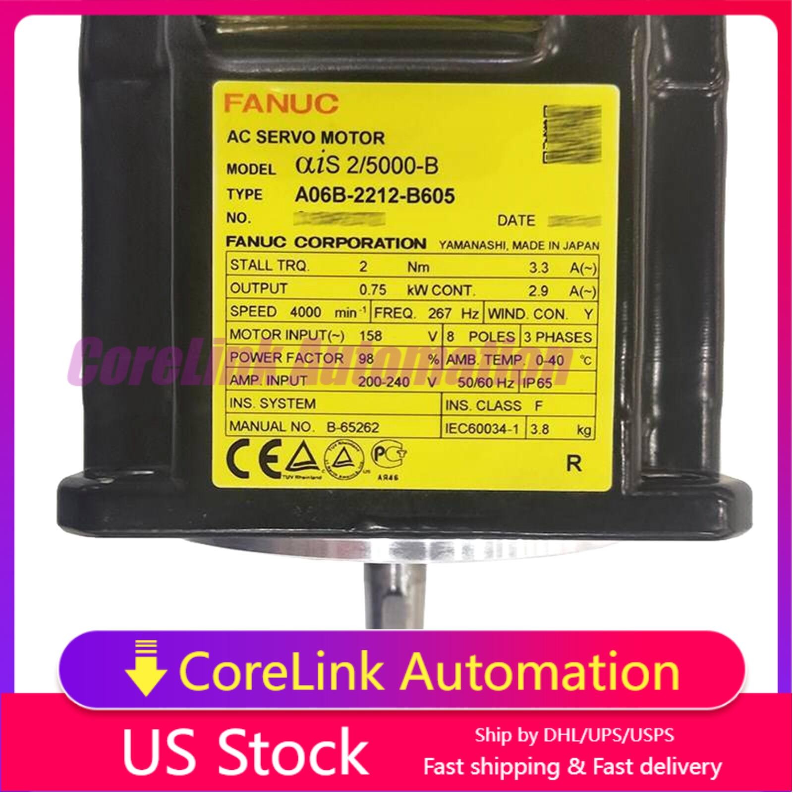 NEW FANUC A06B-2212-B605 Servo Motor