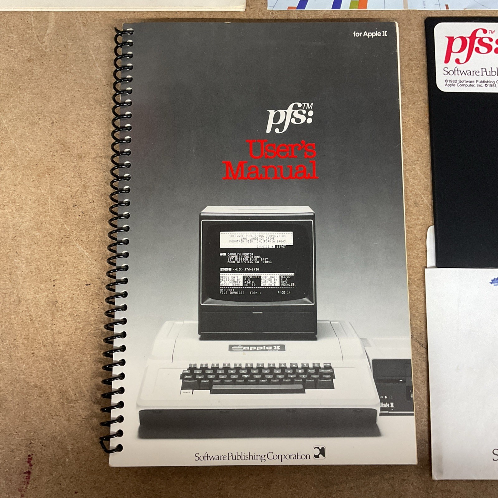 Software Publishing Corporation PFS For Apple II The Personal Filing System