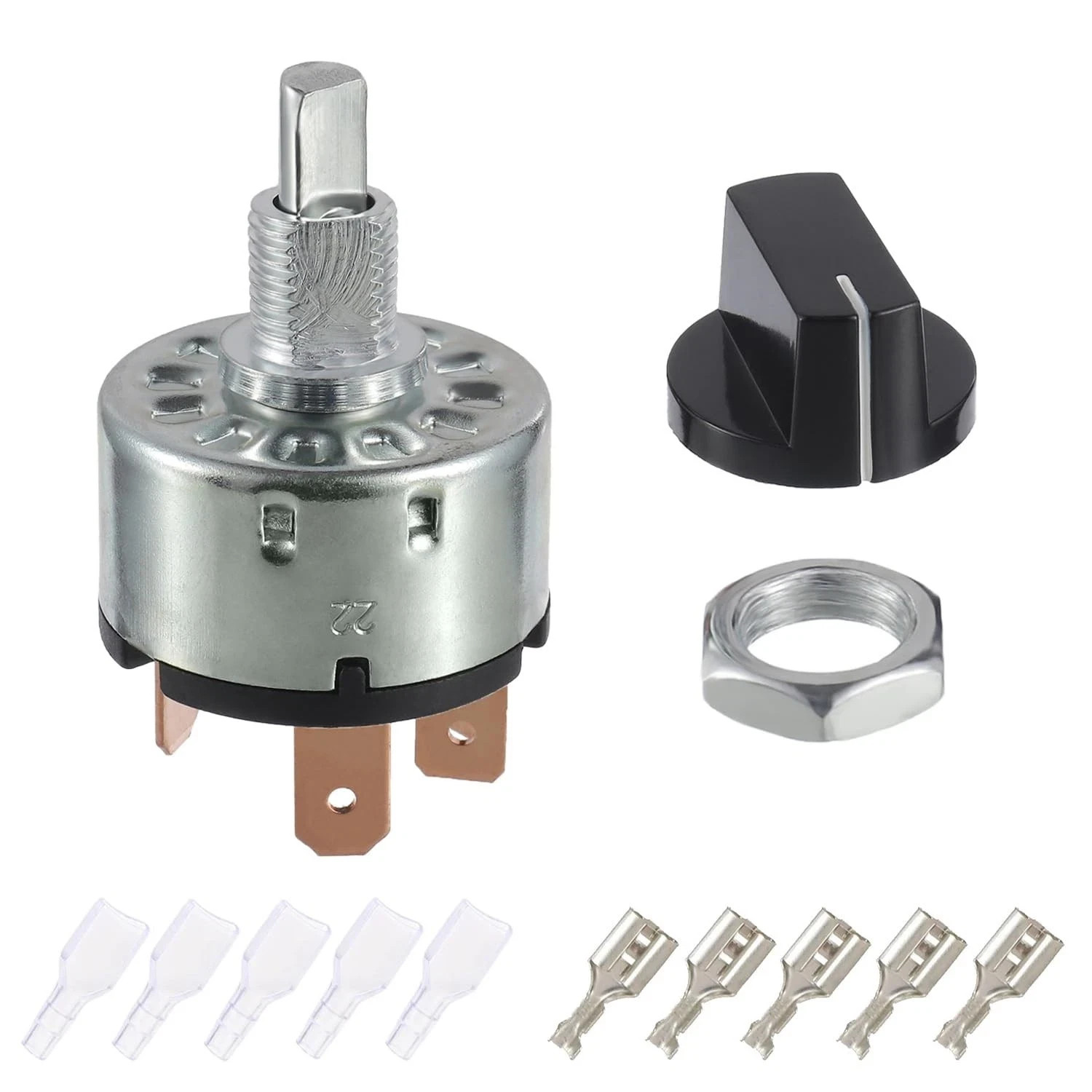 Interruptor rotativo 4 posiciones 3 velocidades 12A 250V 16A 125V con perilla