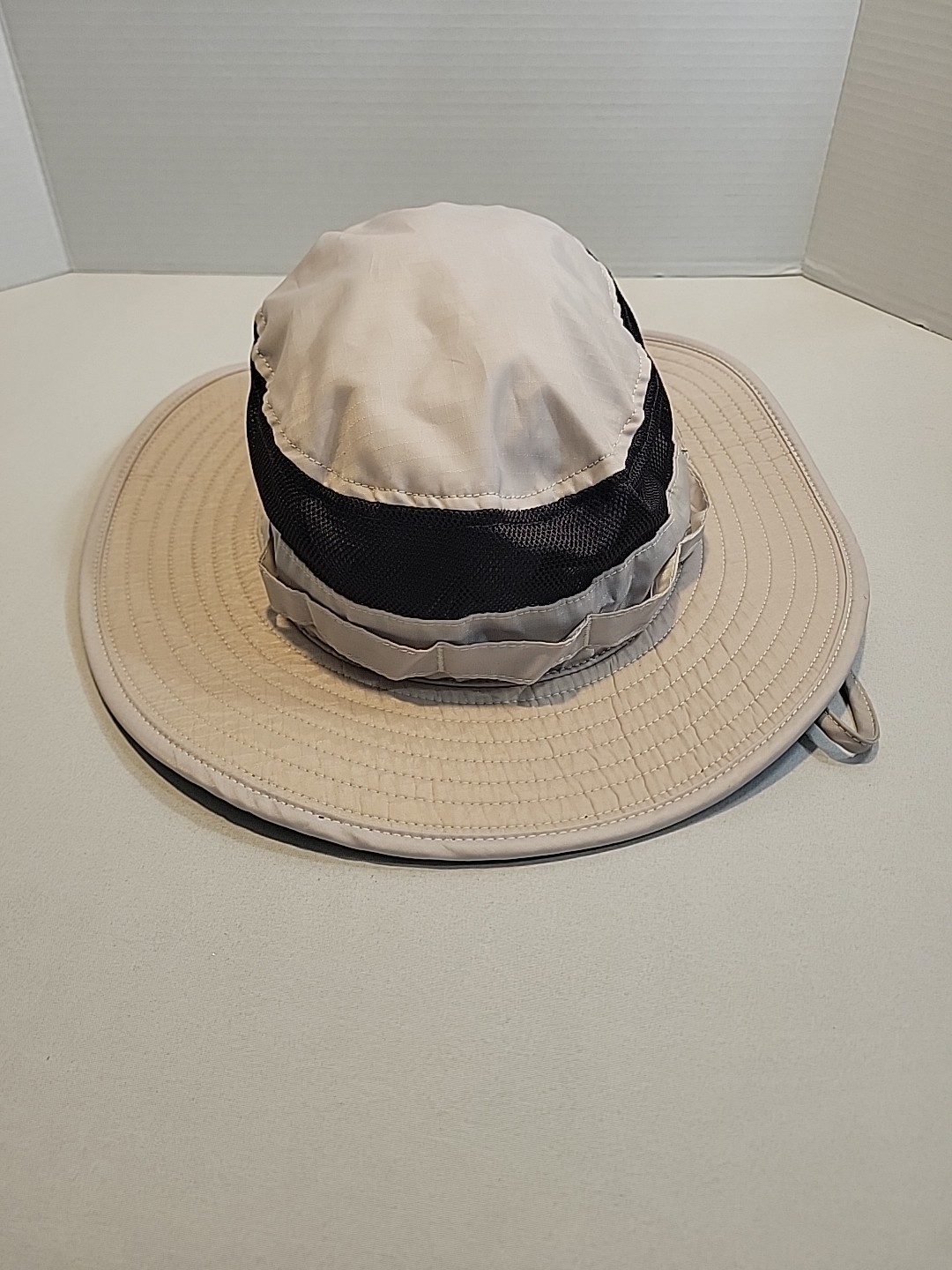 Panama Jack Sun Hat Vented Safari Bucket Tan Drawstring Keeper Vented One Size