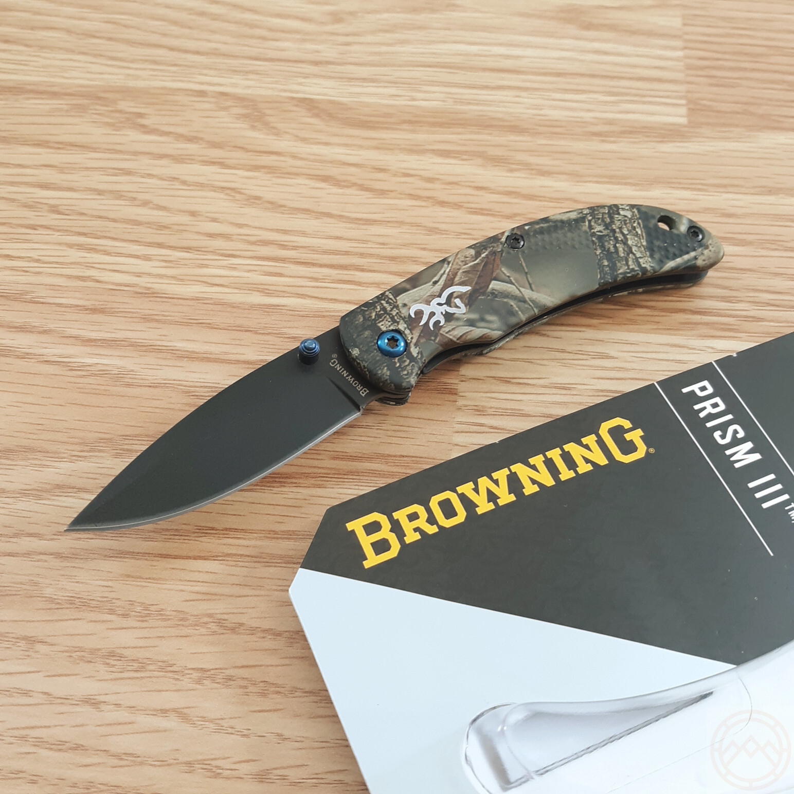 Browning Prism 3 Folding Knife 2.5" 7Cr17MoV Steel Blade Camo Aluminum Handle