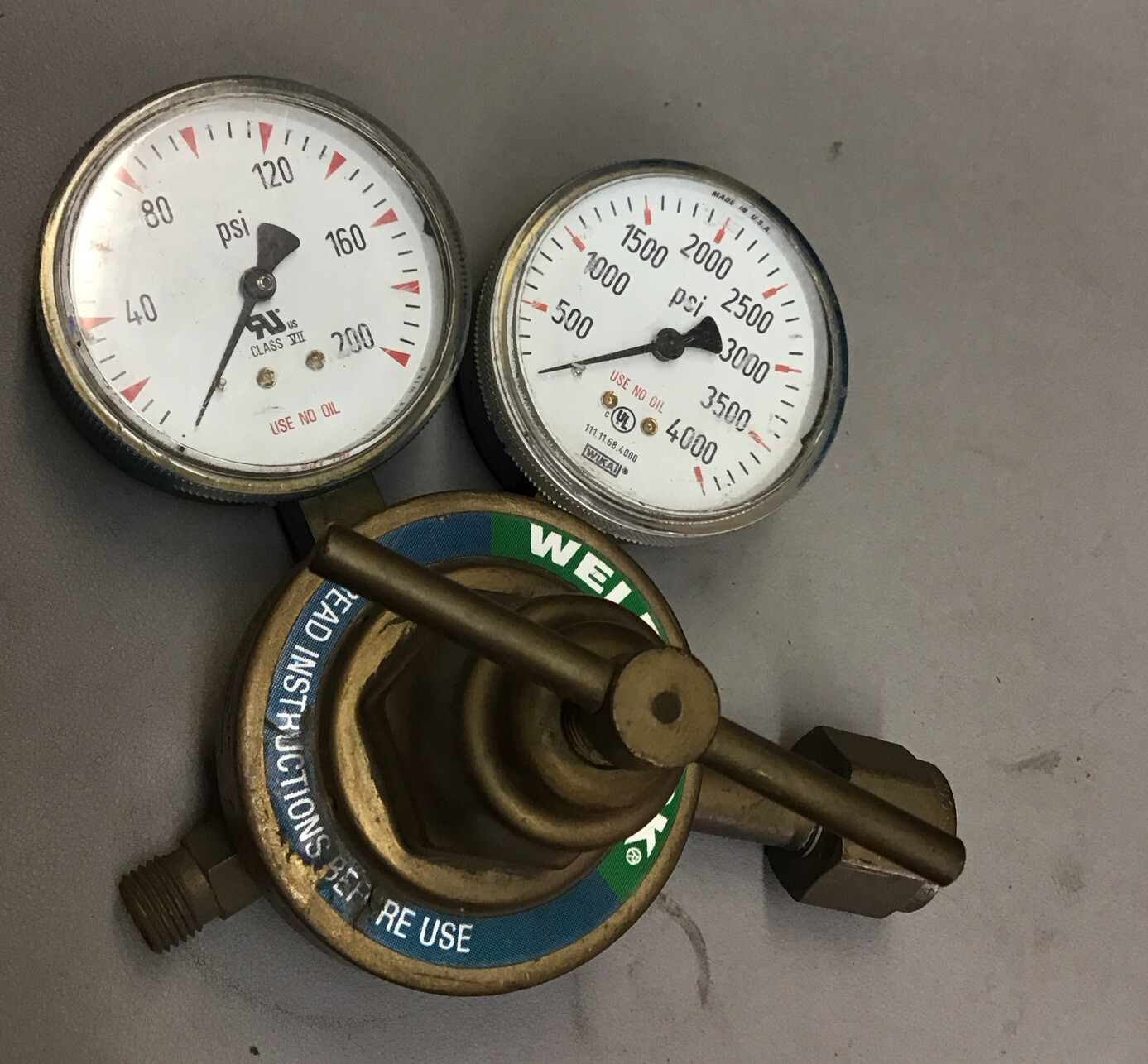 Weldmark 350-125-540-06 Oxygen Regulator Gas MAX INLET 3000 PSIG (b257)
