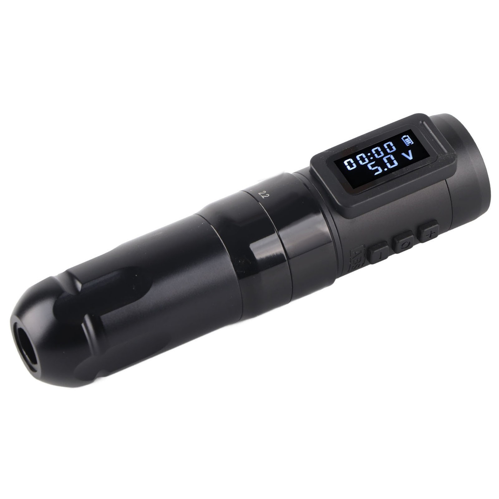 2400mAh Cartridges Tattoo Pen Stroke 2.0‑4.0mm 10V 10000RPM LED Black