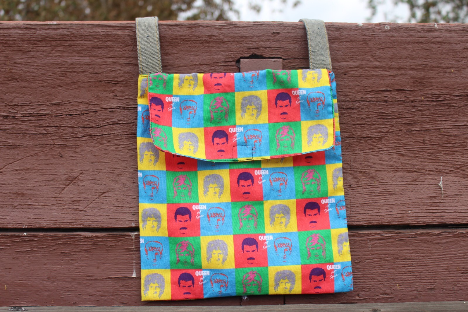 HANDMADE SHOULDER QUEEN ROCK  BAND  100% COTTON HANDMADE IN USA