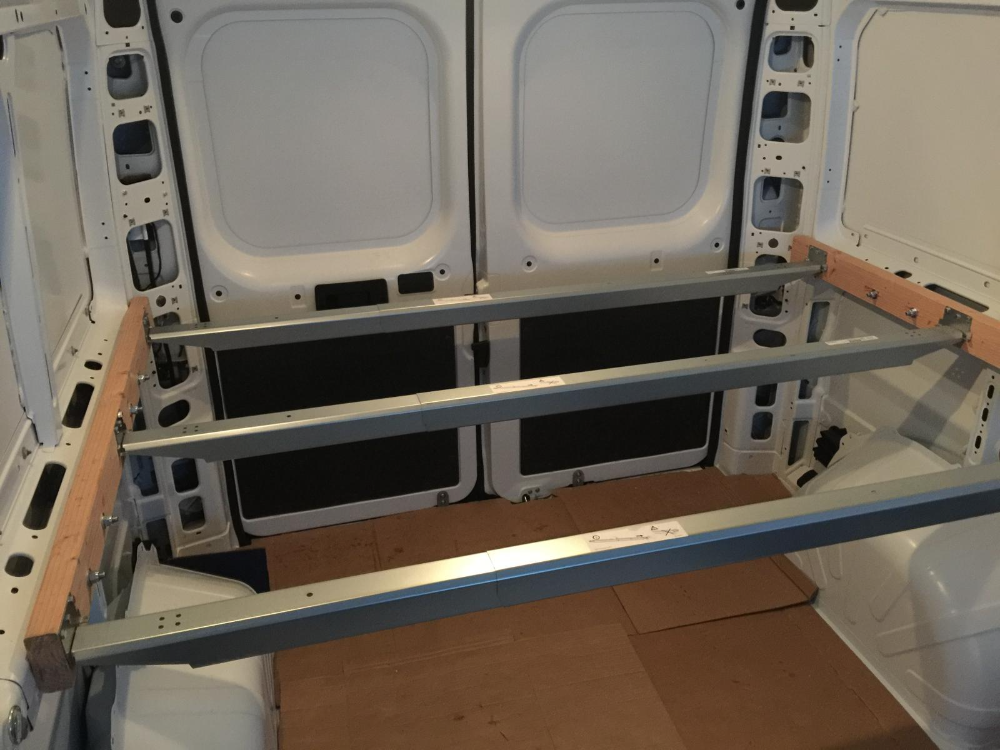 2x Beam Camper Van Twin Bed Central Support Adjustable 55" to 79" Sleeper
