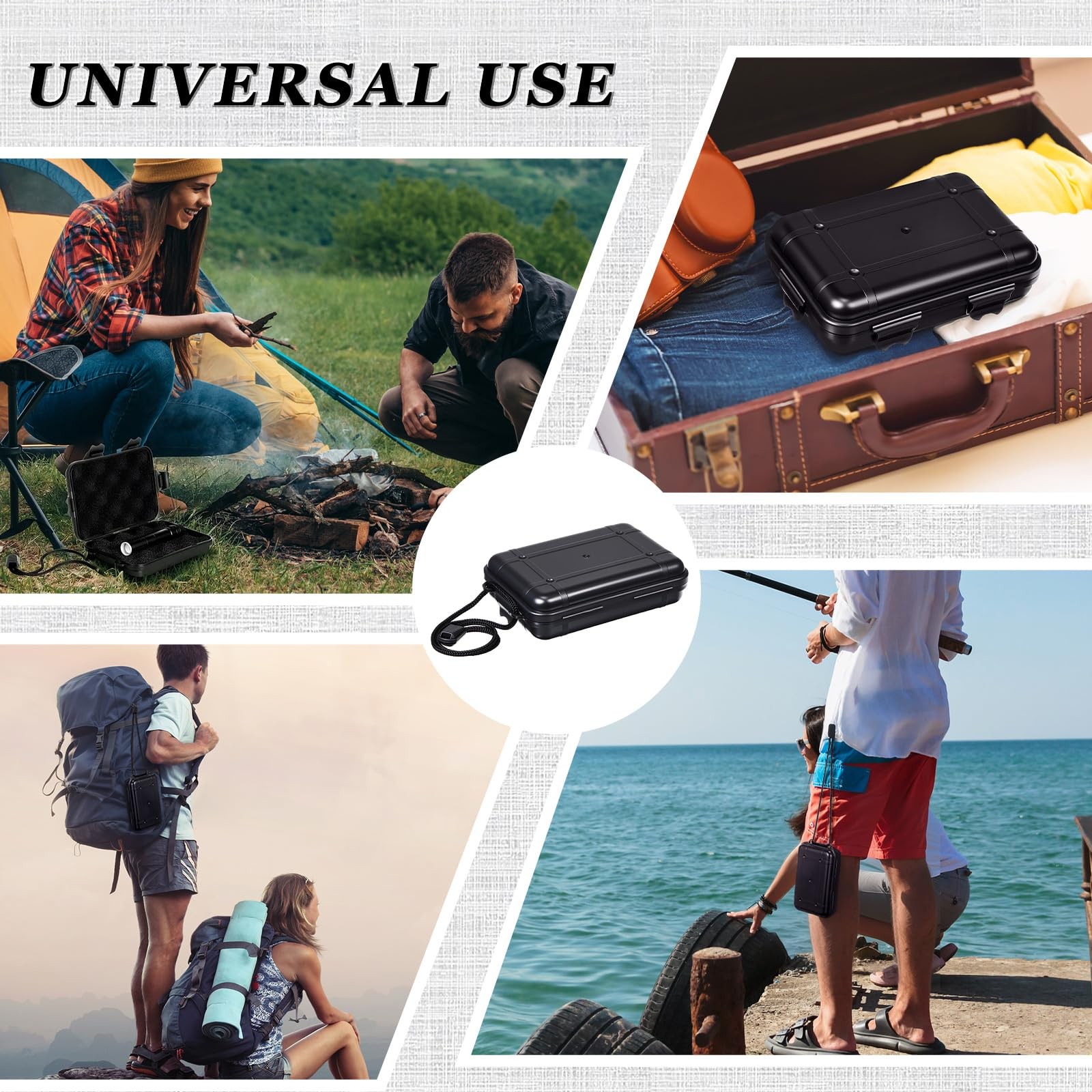 Relaxweex Waterproof Storage Box Foam Insert Shockproof Travel Case