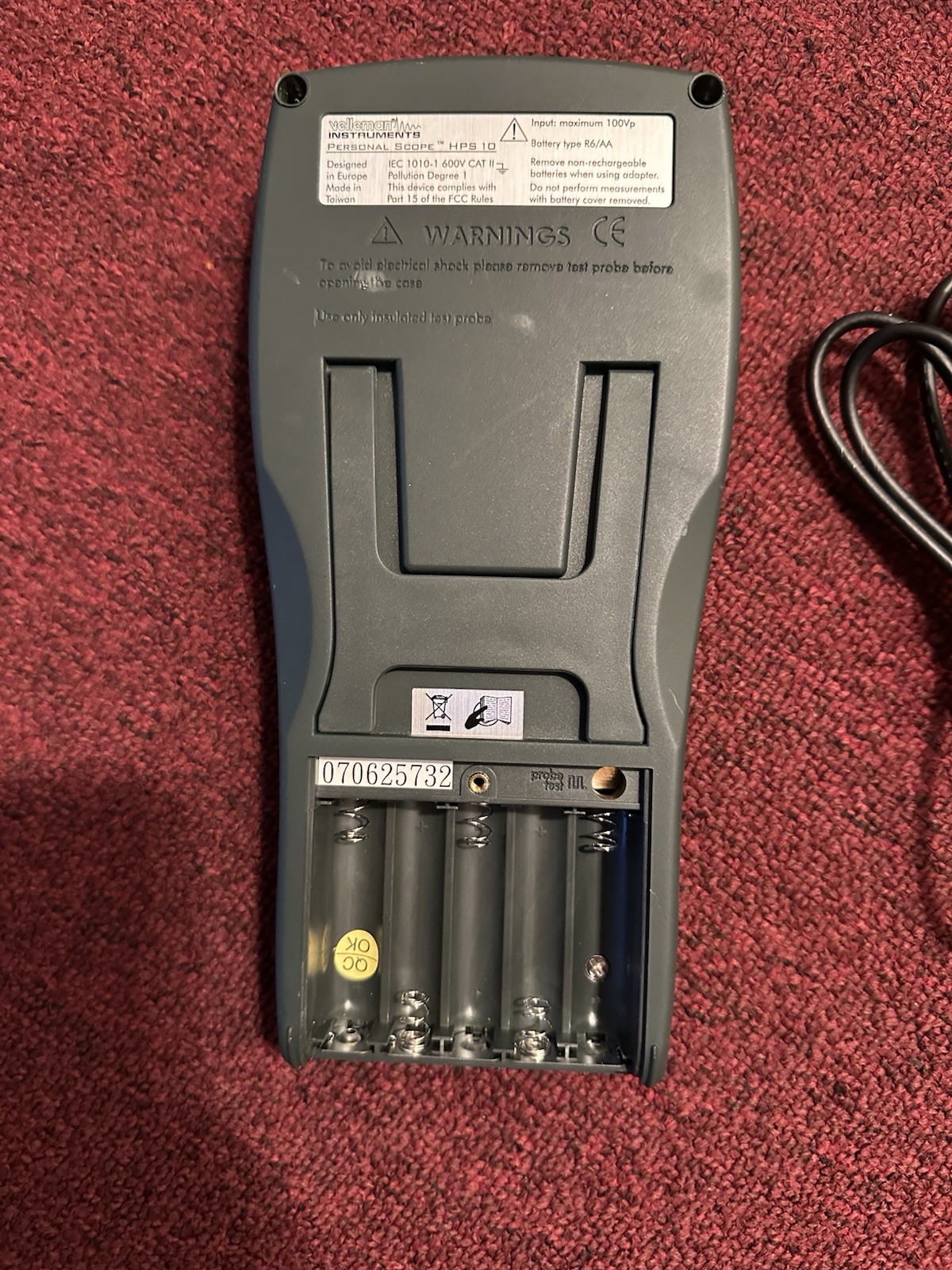 Velleman Instruments Personal Scope Handheld Oscilloscope HPS 10