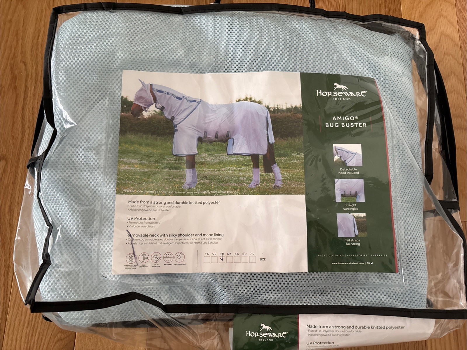 NEW Amigo Bug Buster Fly Sheet - Azure Blue/Navy 72"