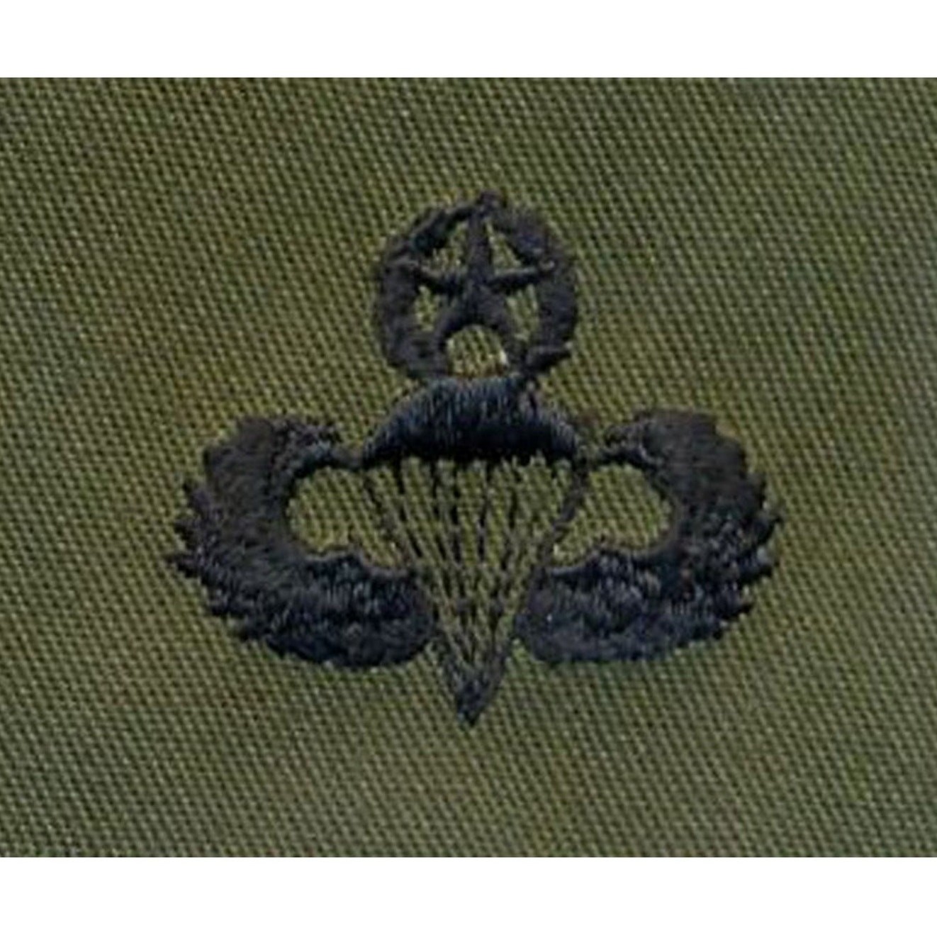 US Army Master Parachutist Badge Patch Subdued 2‑1/4" × 2‑1/4" Sew‑On