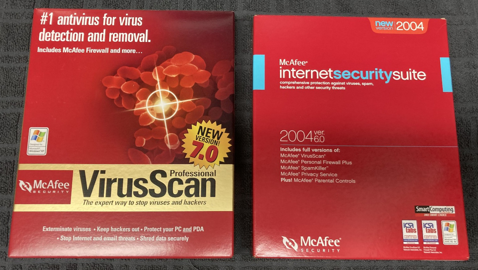 McAfee Internet Security Suite + McAfee VirusScan - Vintage Software Win 98/XP