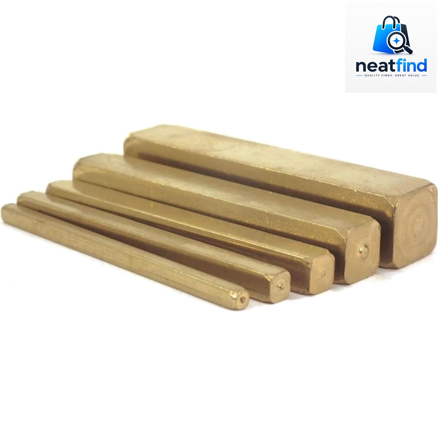 Stackable 5-Piece Brass Gauge Block Set for Accurate Woodworking Adjustments