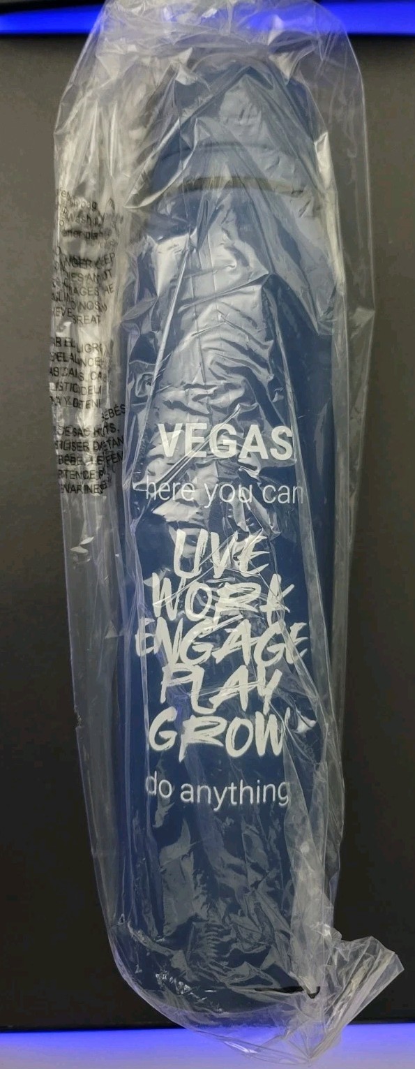 Silo h2go 16.9 FL oz 500ml Stainless Steel Water Bottle blue With Vegas Logo