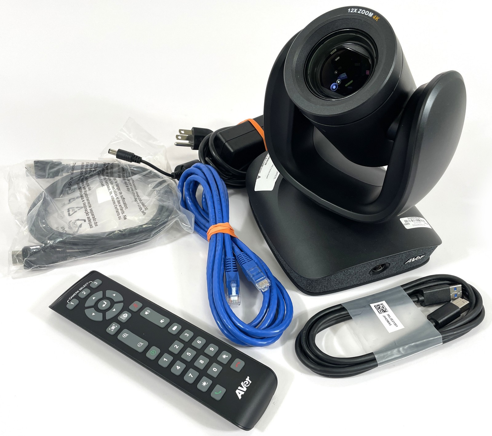 Aver Cam570 4K Dual-Lens Audio Tracking PTZ Conferencing Camera w/ Remote & AC