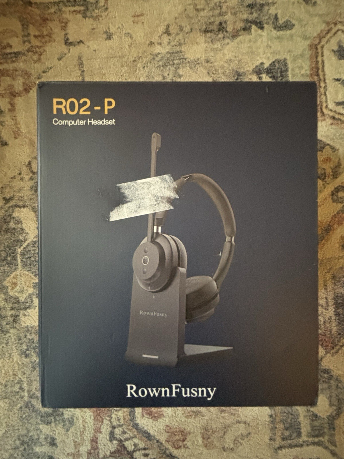 RownFusny R02-P Wireless Computer Headset with Microphone, USB/Bluetooth