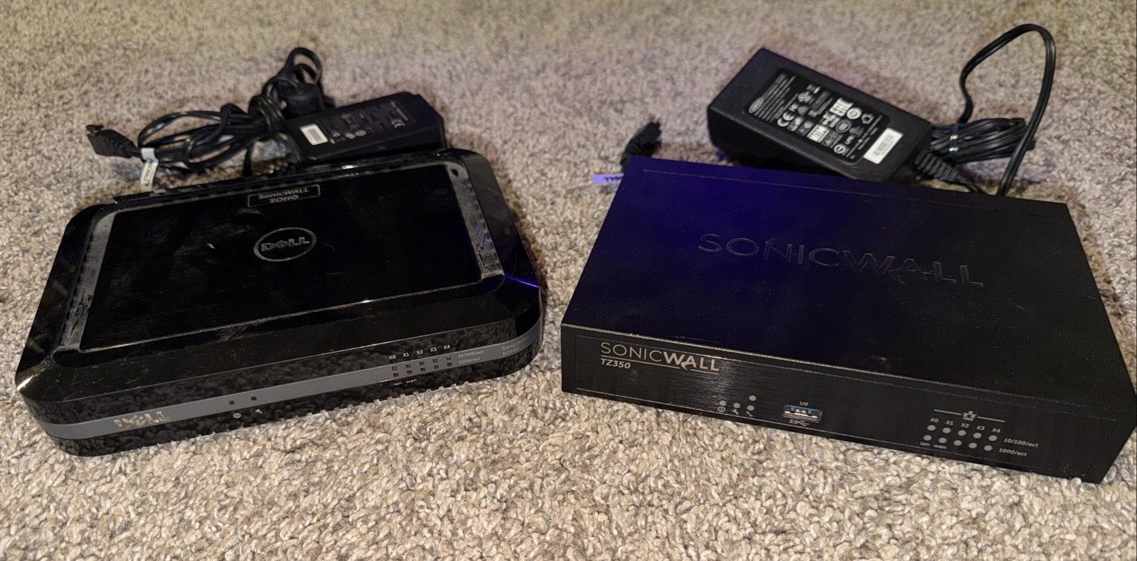 SonicWall TZ350 APL28-0B4 & SonicWall SOHO APL31-0B9 Device Registered-For Parts