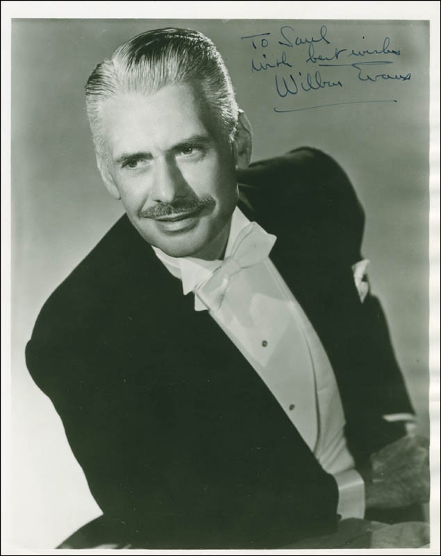 WILBUR EVANS - INSCRIBED PHOTOGRAPH SIGNED CIRCA 1952