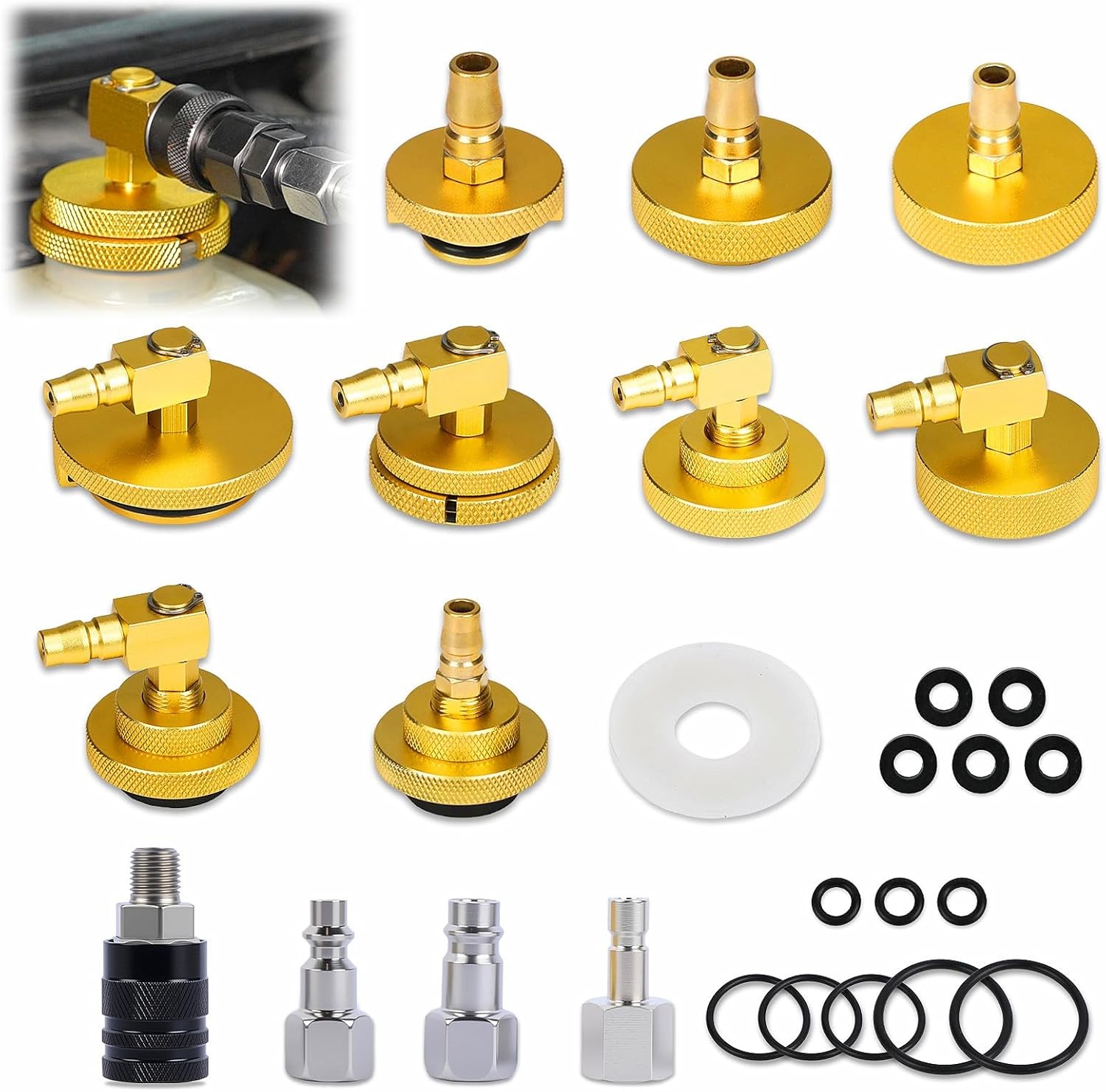 Brake Bleeder kit Master Cylinder Adapter Connector Fit for VW BMW Toyota Honda
