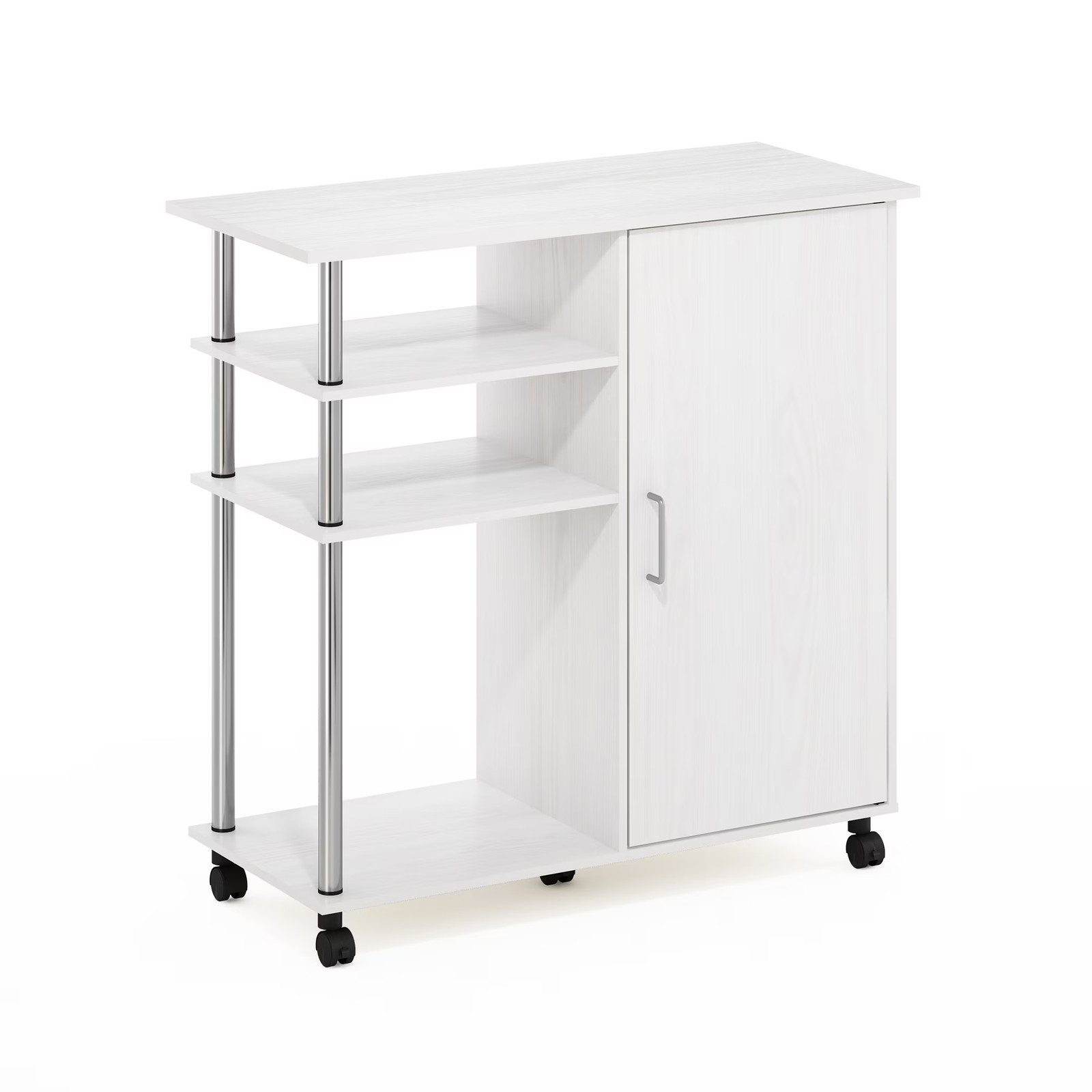 HELENA Bakers Rack with Wheels, 4-Tier Rolling Kitchen Island, Kitchen Cart,