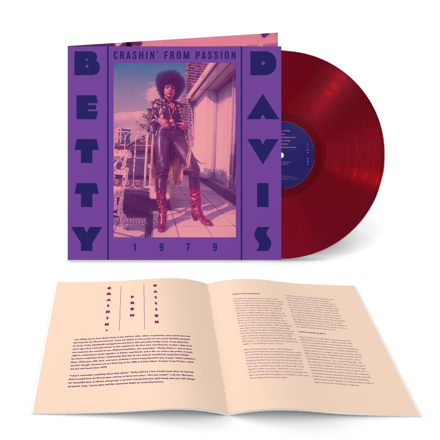 Betty Davis Crashin From Passion RED VINYL LP & Book Herbie Hancock NEW SALE! bl