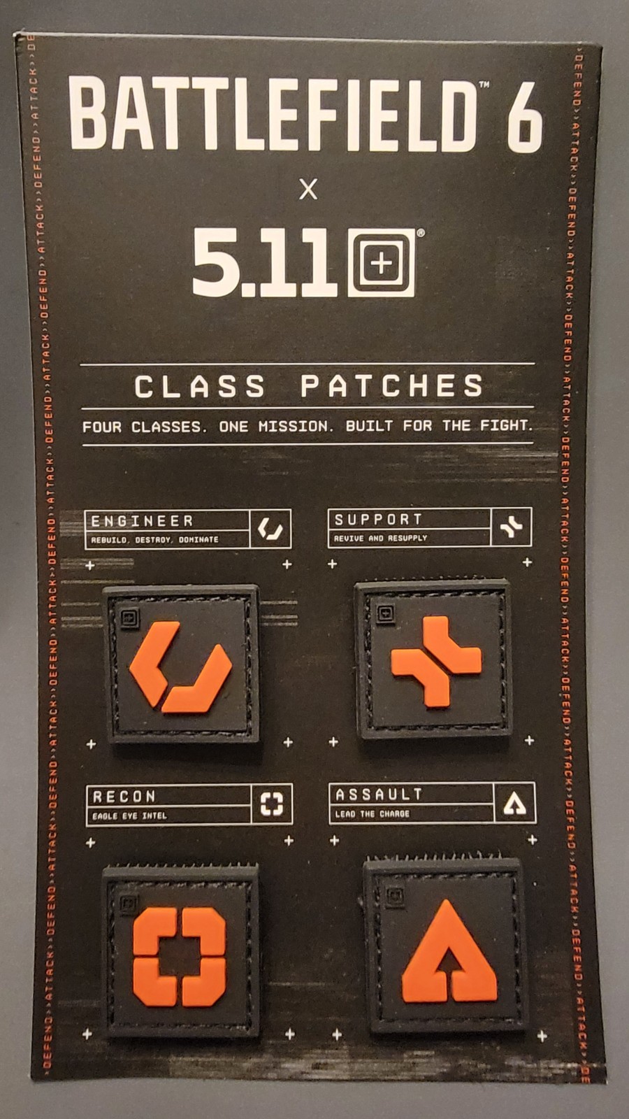 5.11 Tactical Gear Patch – Battlefield 6 Classes -Enginner Recon Assault Support