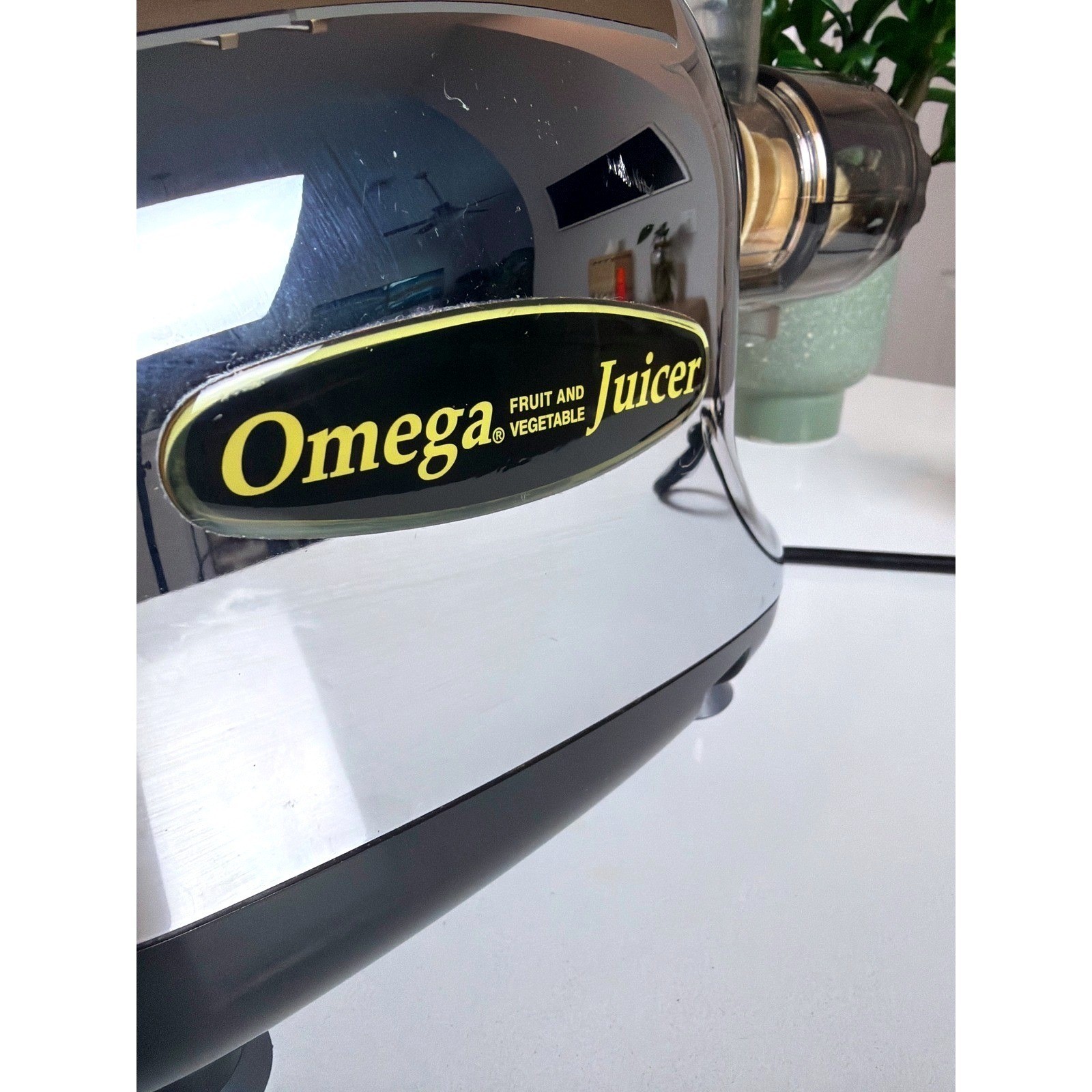 Omega Masticating Juicer Chrome Black Fruit Vegetable Cold Press 8000 Series