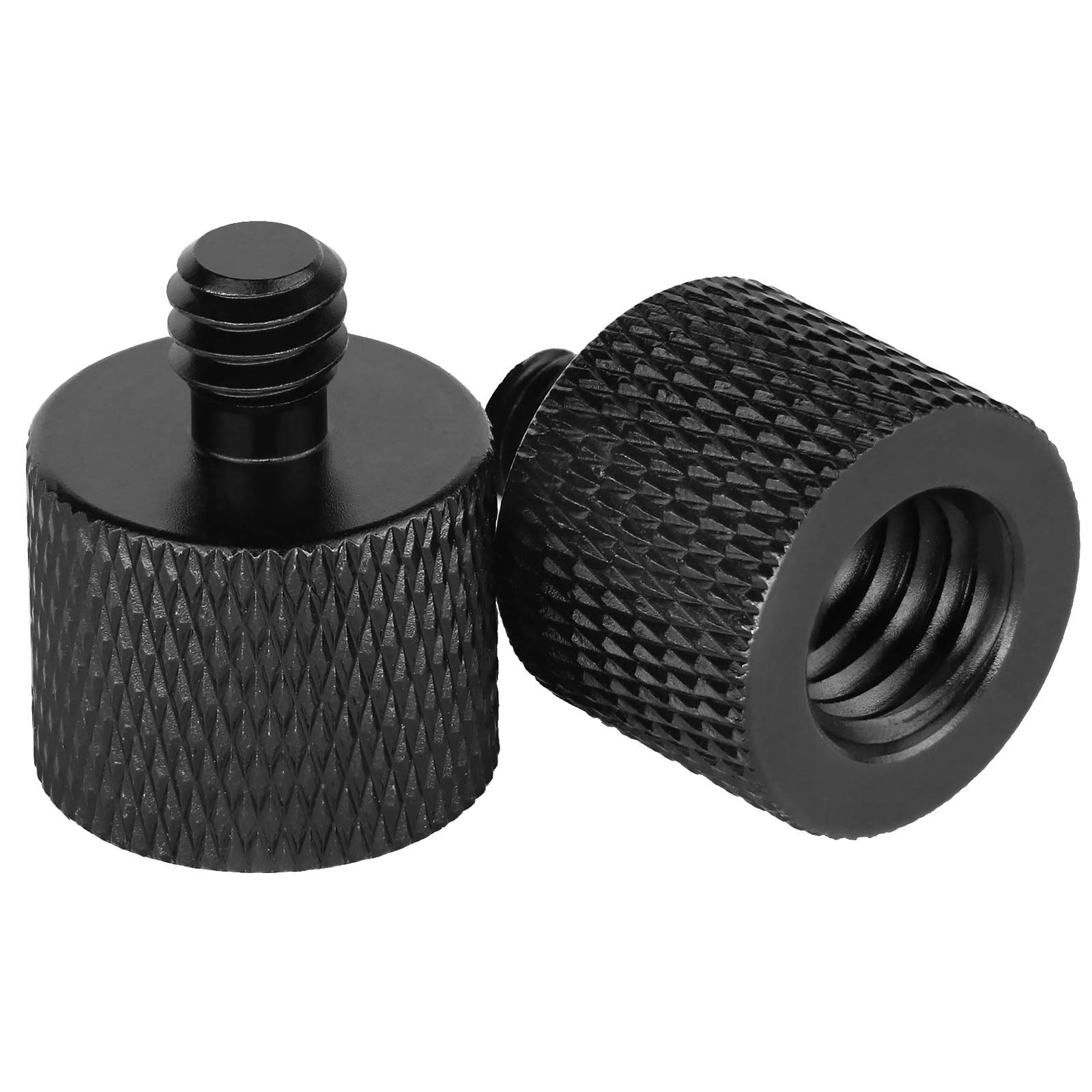 2 Pack 3/8" Female to 1/4" Male Screw Adapter Thread for Tripod Aluminum