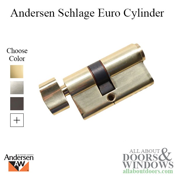 Andersen Storm Door Keyed Euro Cylinder Schlage SC-1 Keyway - Choose Color