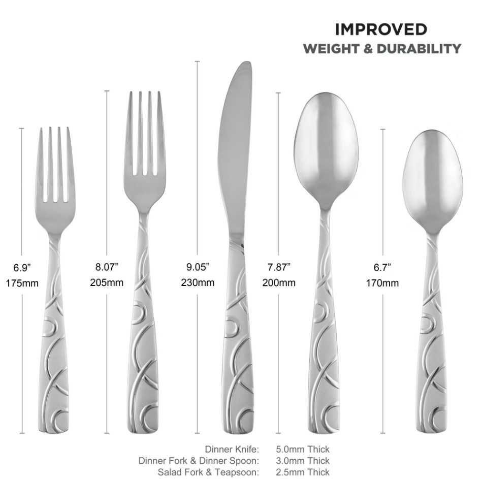 Cambridge Roam Sand 45-Pc Flatware & Hostess Set (Service for 8)