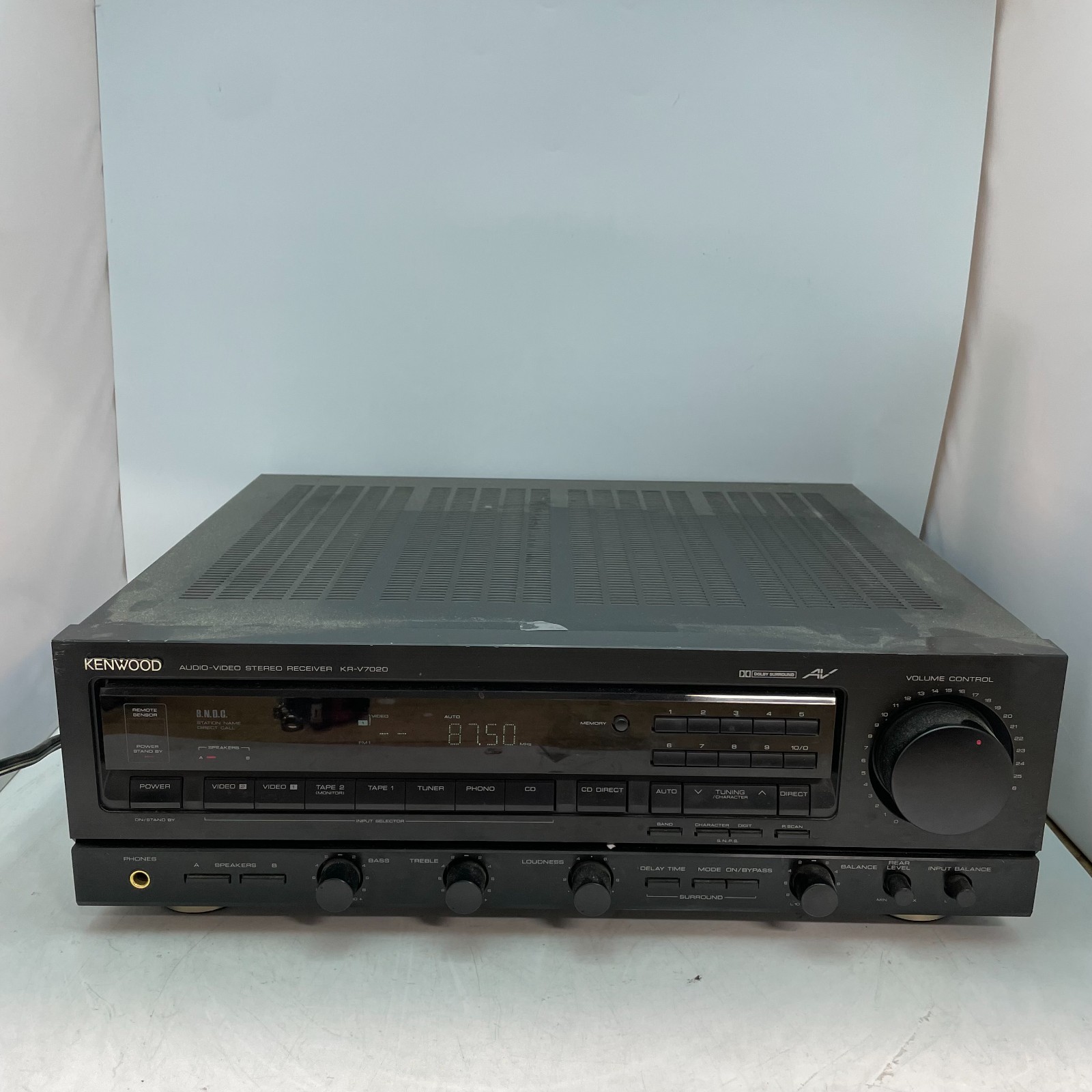 Kenwood KR-V7020 Stereo A/V Home Theater Surround Receiver TESTED FOR PARTS