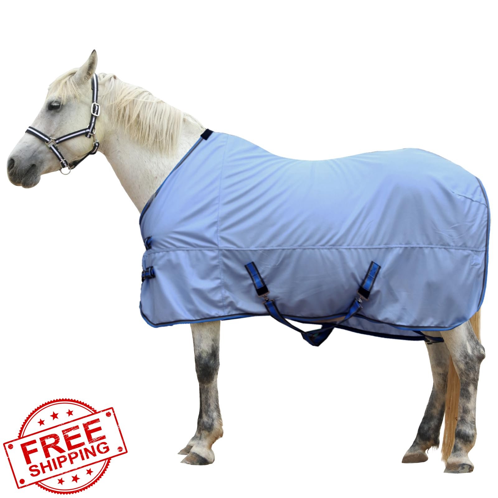 Gallopoff Horse Fly Sheet Mesh Standard Neck Light Blue 69