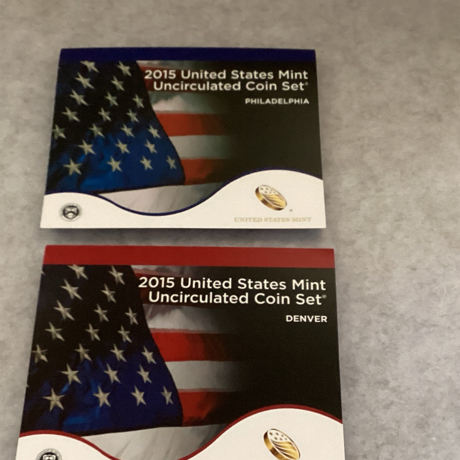 United States Mint 2015 Uncirculated Coin Set Philadelphia Denver (2) w/ COA