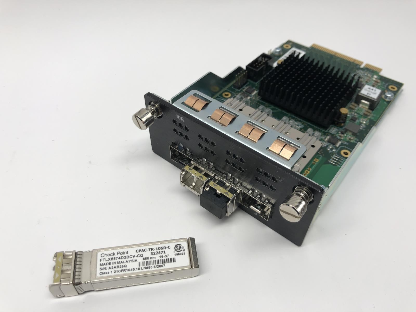 Check Point CPAC-4-10F-C 4-Port 10GBase-F SFP+ Interface Card with SFP - VGC