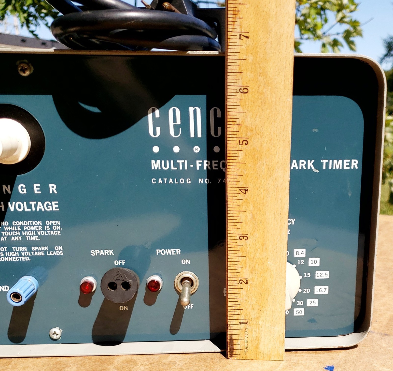 Cenco Multi-Frequency Spark Timer 74912 115v AC