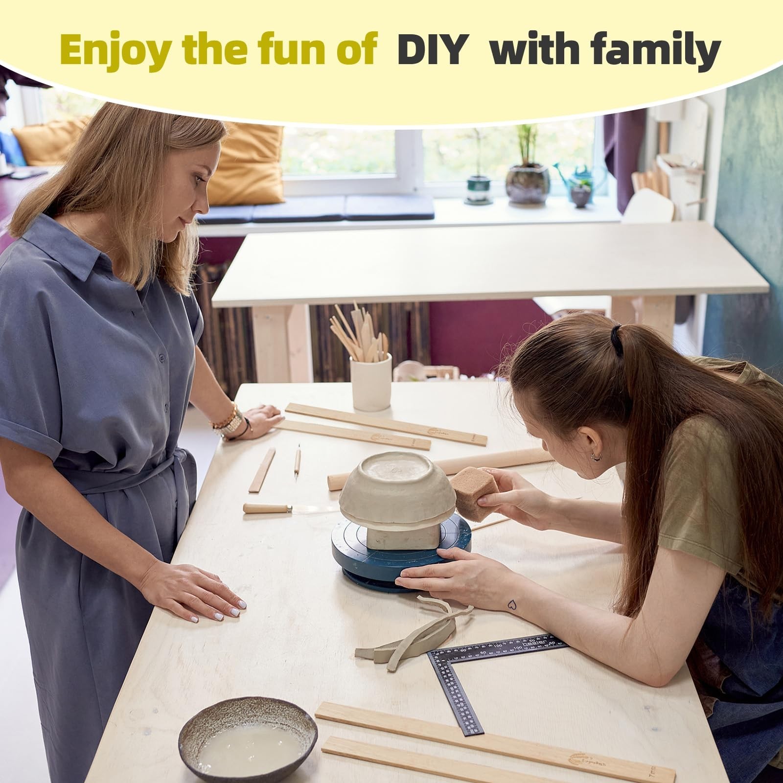 Pottery Rolling pin Guides, Clay Tools, 5-Size Mud Stick Guide for Precise Cl...