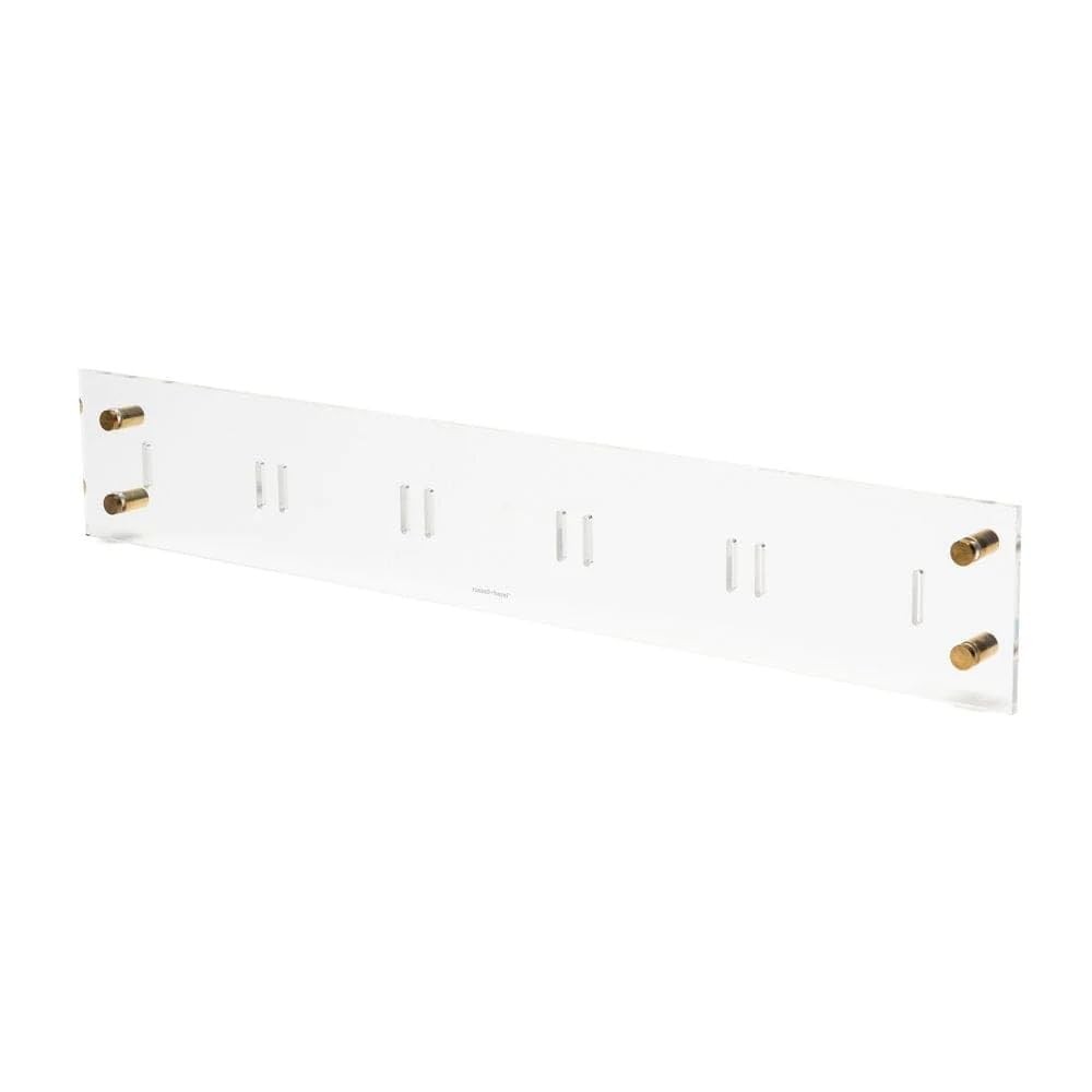 Clear Acrylic Rail Gold Toned Hardware 24x4x.25 Inch Office Organizer 44622