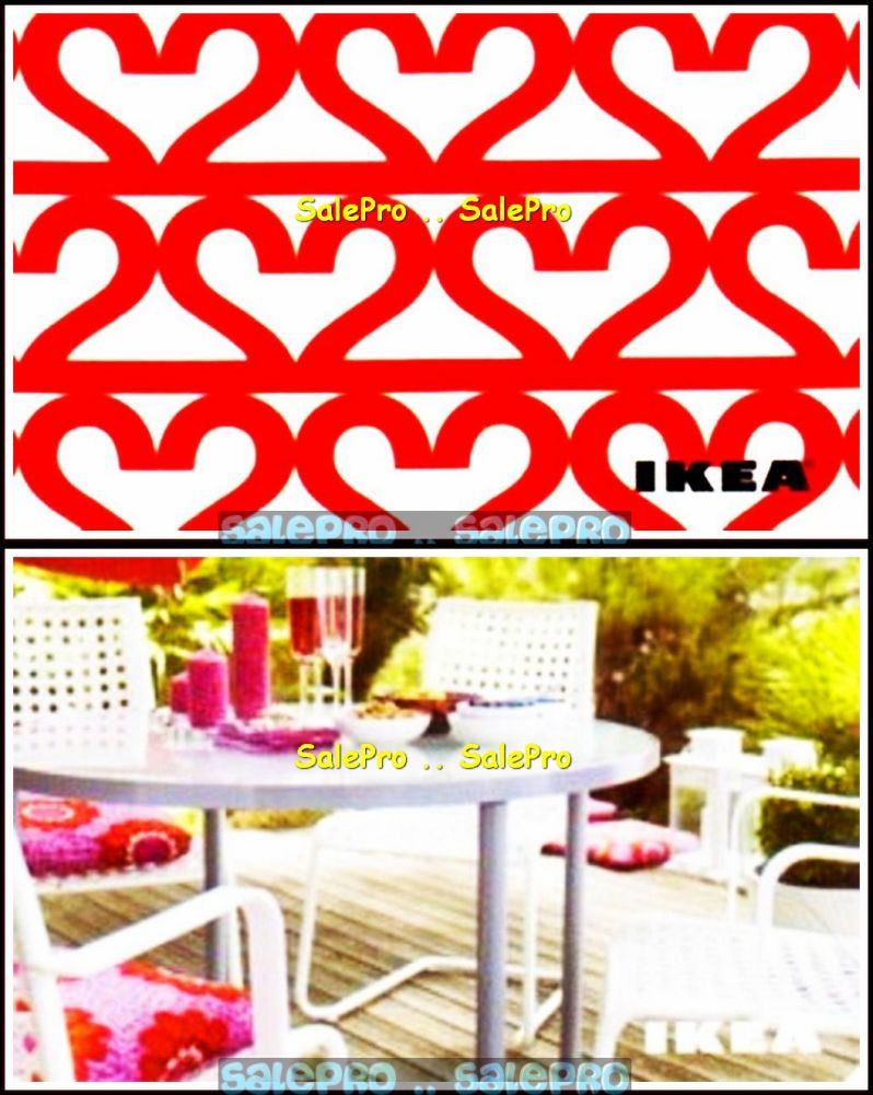 2x IKEA PORCH BRUNCH CHAIRS & TABLE LOVE IN THE AIR COLLECTIBLE GIFT CARD LOT