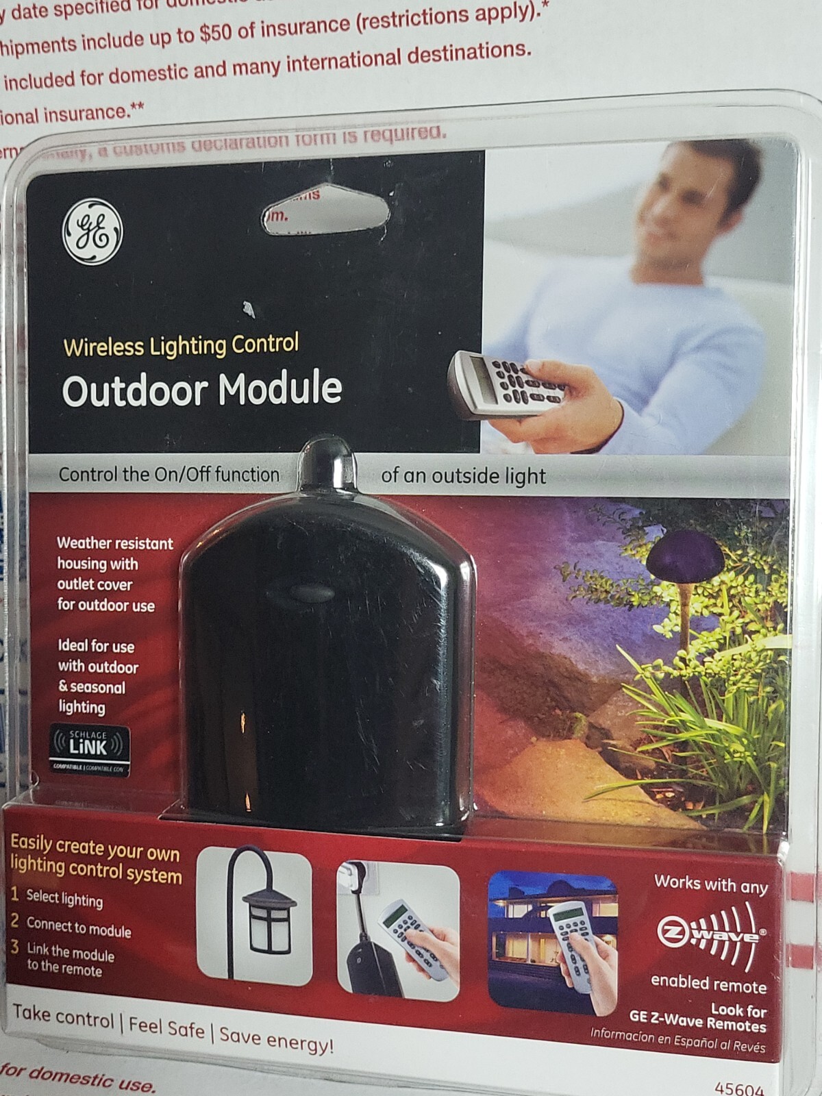 GE 45604 Outdoor Module Wireless Lighting Control NEW FREE SHIPPING !