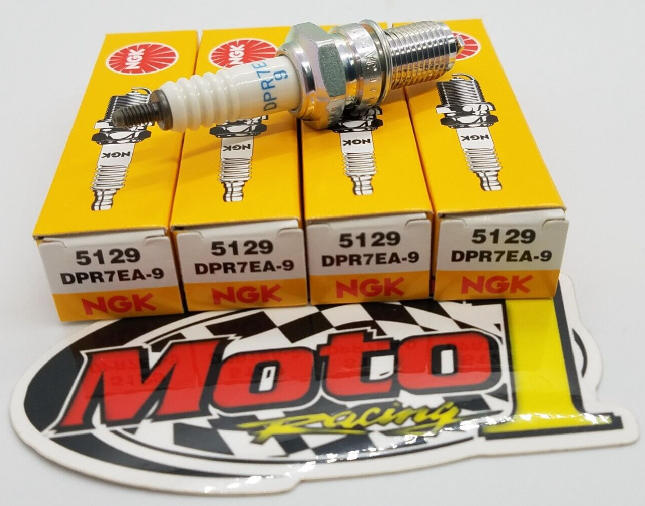 QTY-4 NGK Spark Plug - Nickel- ATV Dirt Bike Snow - Honda Yamaha - DPR7EA-9 5129
