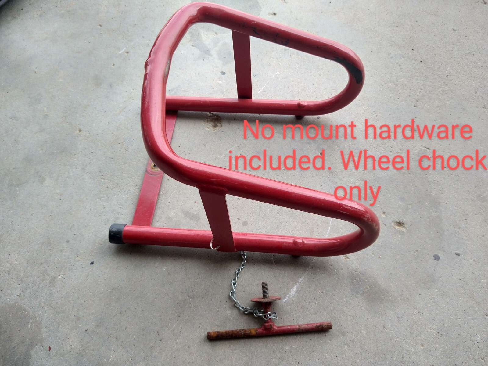 Pingel Removable Motorcycle Wheel Chock Up to 7.75 Inch Tire Width Red