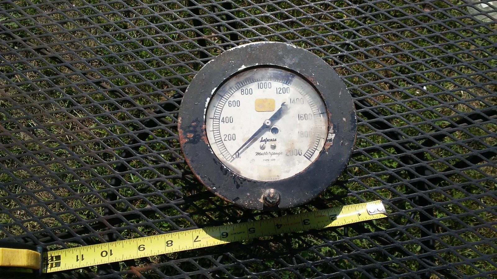 Vintage Large Pressure Gauge, steam engine, locomotive, nautical...